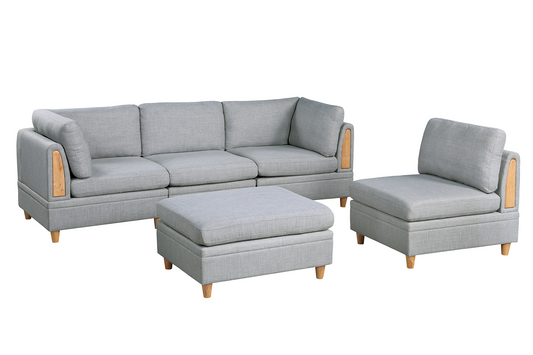 MODULA SET - 5 Piece Living Room Collection in Light Gray