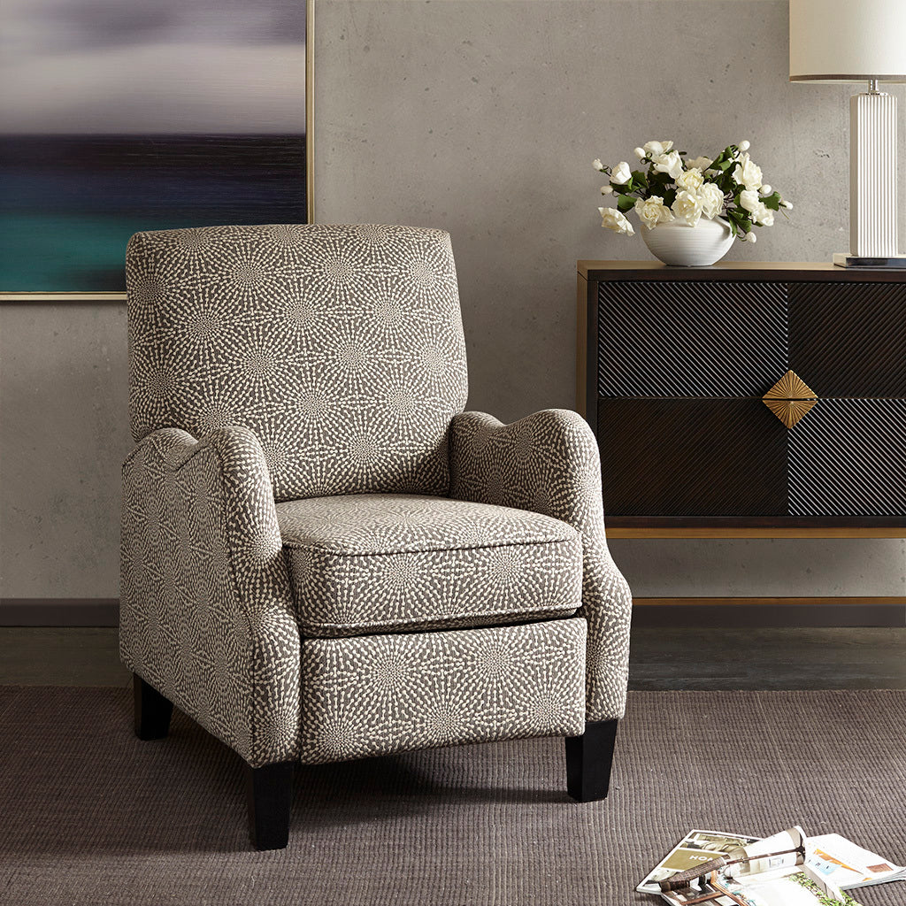 Madison Park Hoffman Manual Recliner with Beige Upholstery