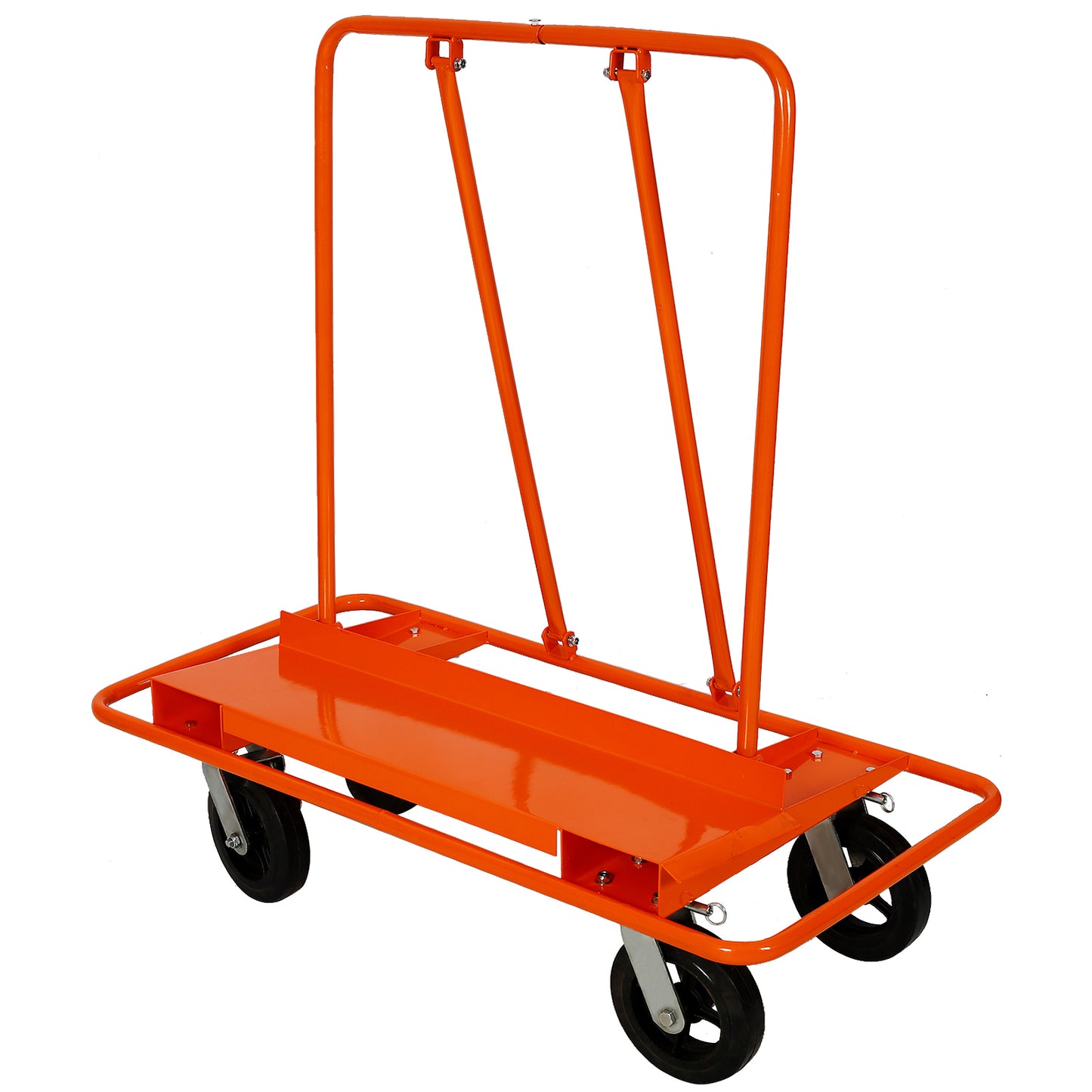 Heavy Duty Drywall Sheet Cart & Panel Dolly 2400lbs load capacity,panel service cart ,8" Black
Mold-On Rubber Wheels