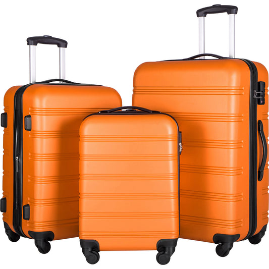 3 Piece Luggage Set Hardside Spinner Suitcase with TSA Lock 20" 24' 28" Available