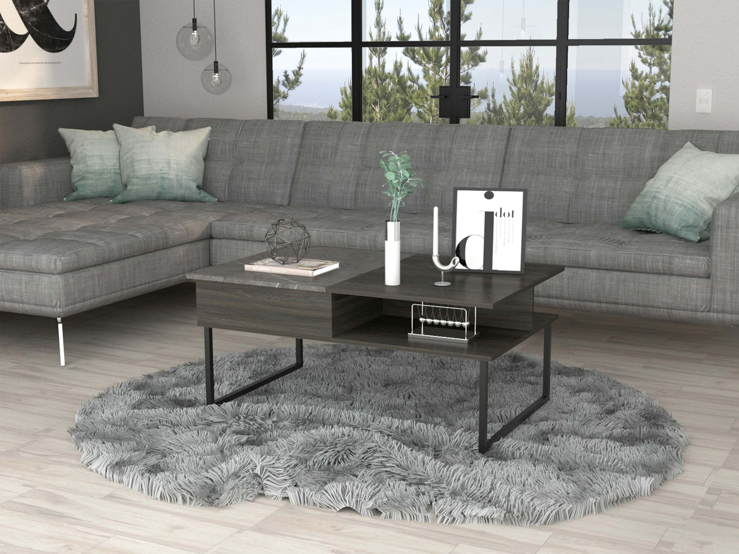 Dayton Lift Top Coffee Table - Woody Elegance