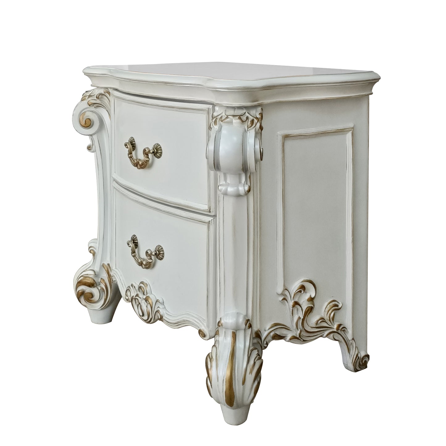 Vendom Nightstand, Antique Pearl Finish BD01340