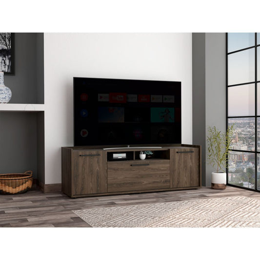 Elegant TV Console With Double Door and Flexible Storage Options