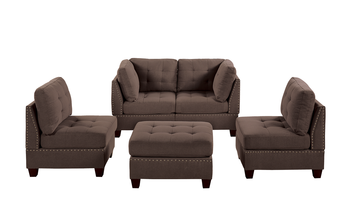 Sophisticated 5-Piece MODULA Set in Black Coffee