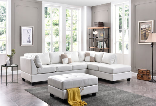 Malone G647B-SC Sectional Sofa Set, White