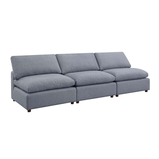 Customizable Grey Modern Modular Sectional Sofa Set with Down Feather Fill