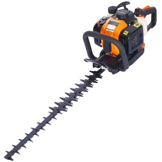 26cc 2 cycle gas powered hedge trimmer , double sided blade  24",recoil gasoline trim blade