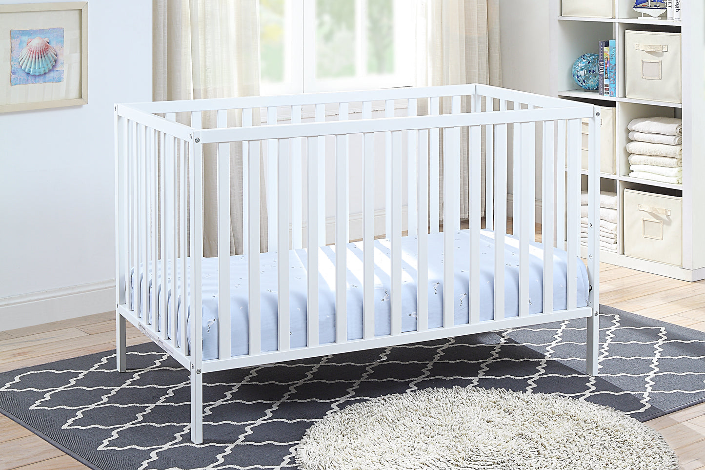 Palmer 3-in-1 Convertible Island Crib White