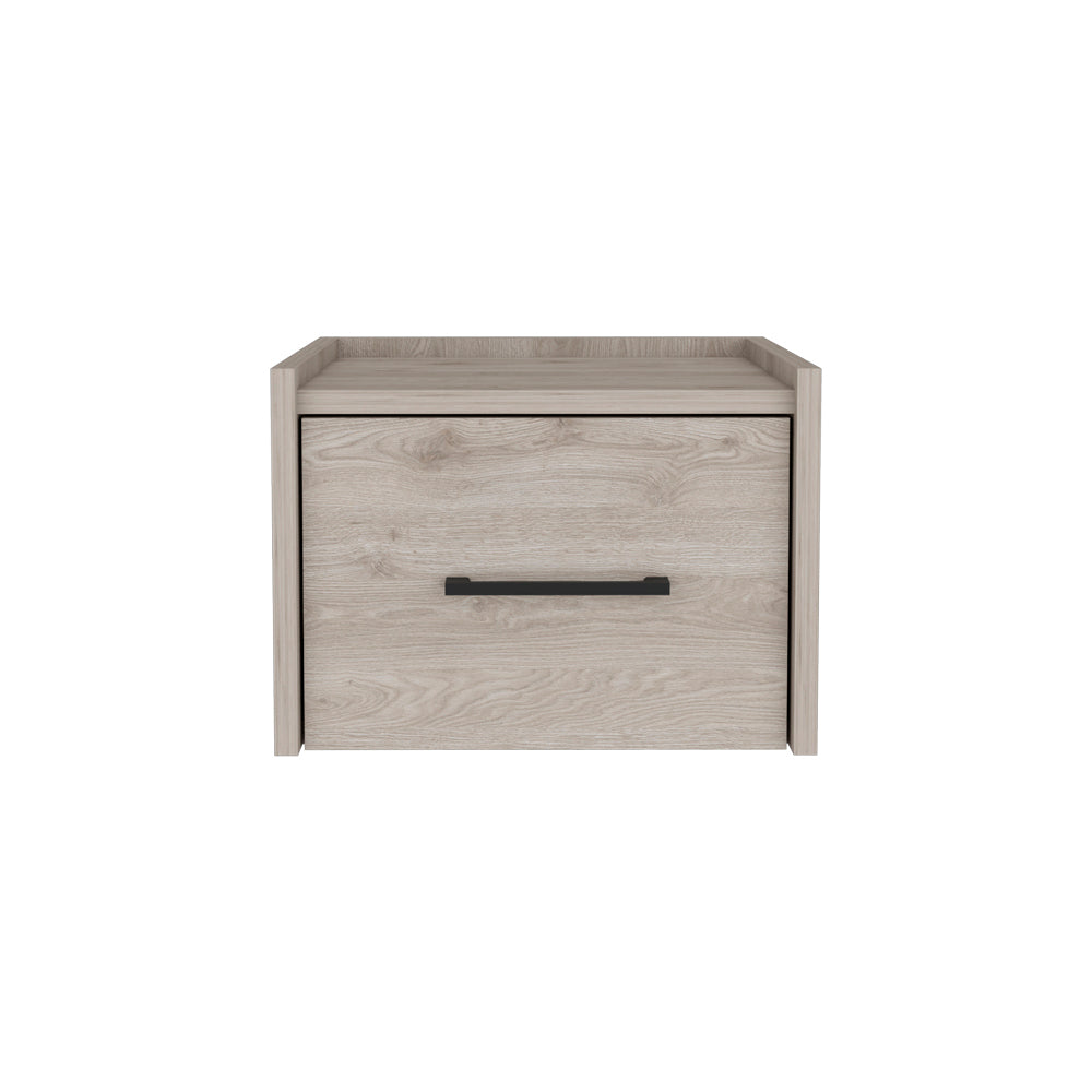 Floating Nightstand Calion, Bedroom, Light Gray