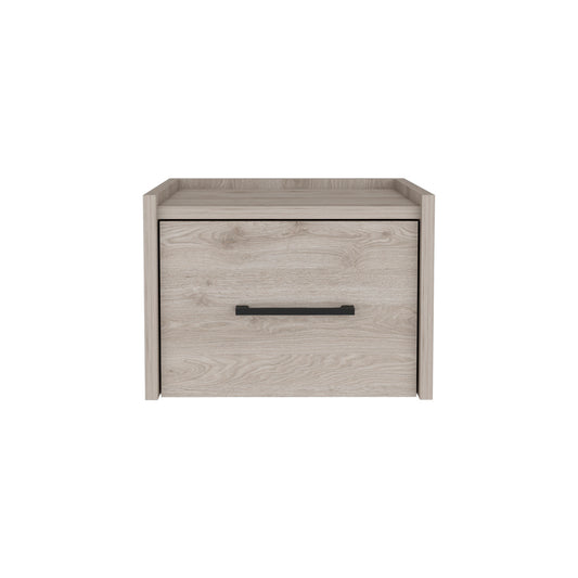 Floating Nightstand Calion, Bedroom, Light Gray