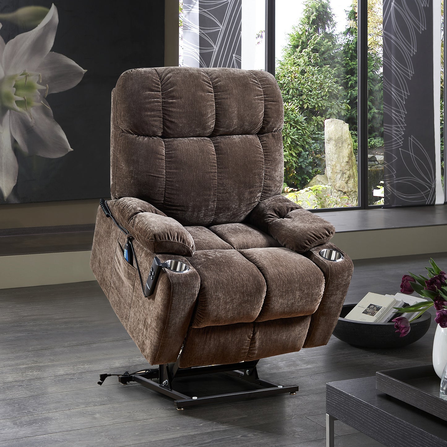 Liyasi Dual OKIN Motor Power Lift Recliner Chair with Heat Massage for Elderly