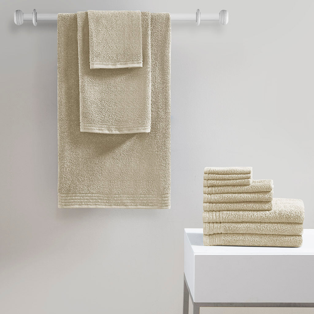 Quick-Dry 100% Cotton 12-Piece Bathroom Towel Bundle