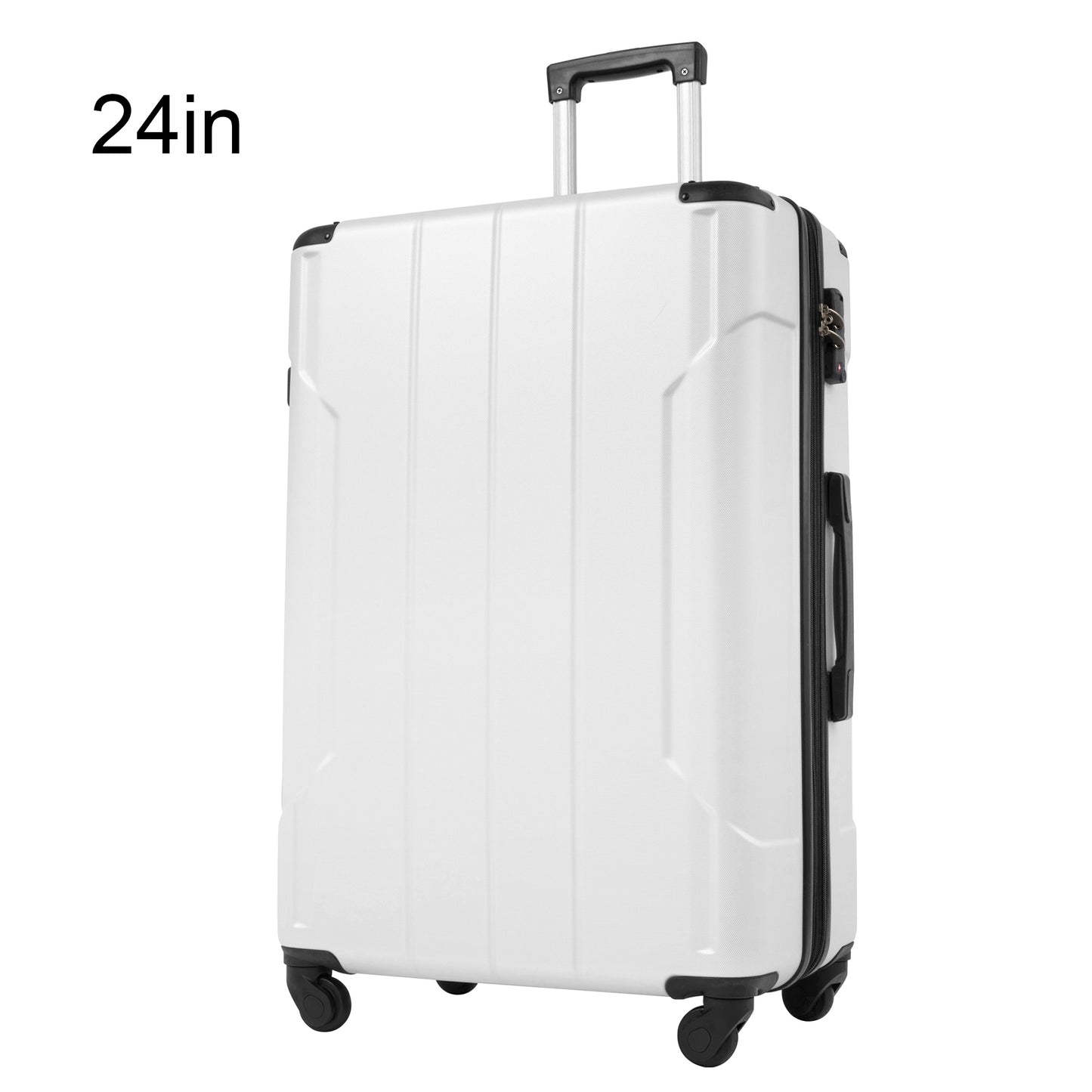 Hardshell Luggage Spinner Suitcase with TSA Lock Lightweight Expandable 24'' (Single Luggage)