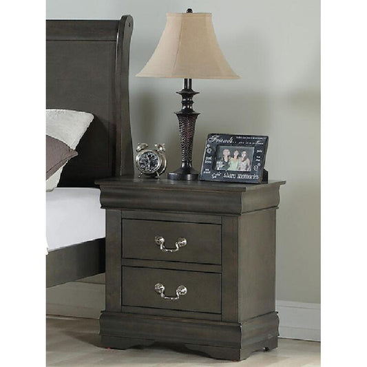 Louis Philippe Nightstand in Dark Gray 26793