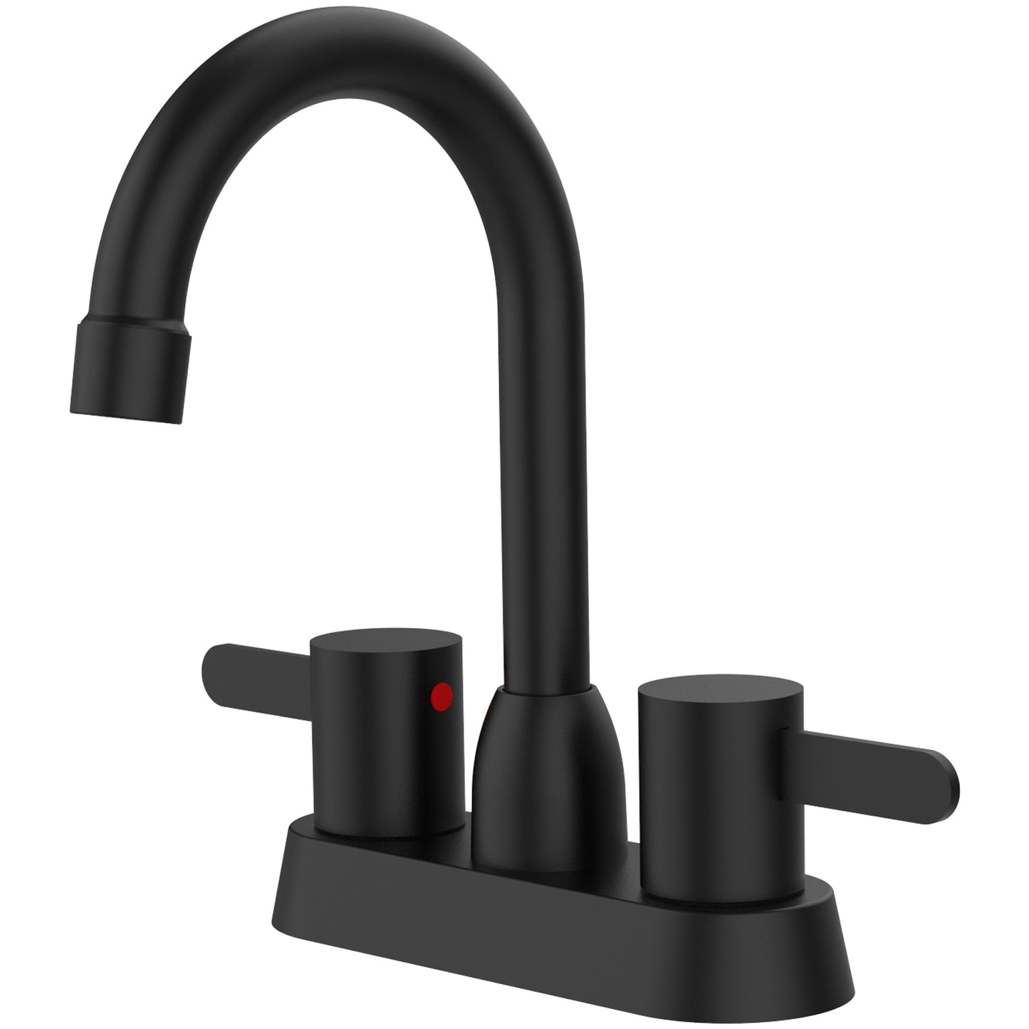 Matt Black Centerset RV Bathroom Faucet with 2 Handles for 3 Hole Sink