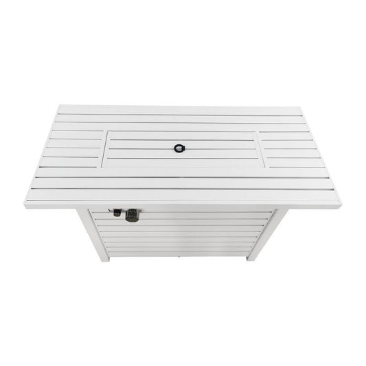 Aluminum Outdoor Fire Pit Table with Lid - Living Source International 25 H x 42 W