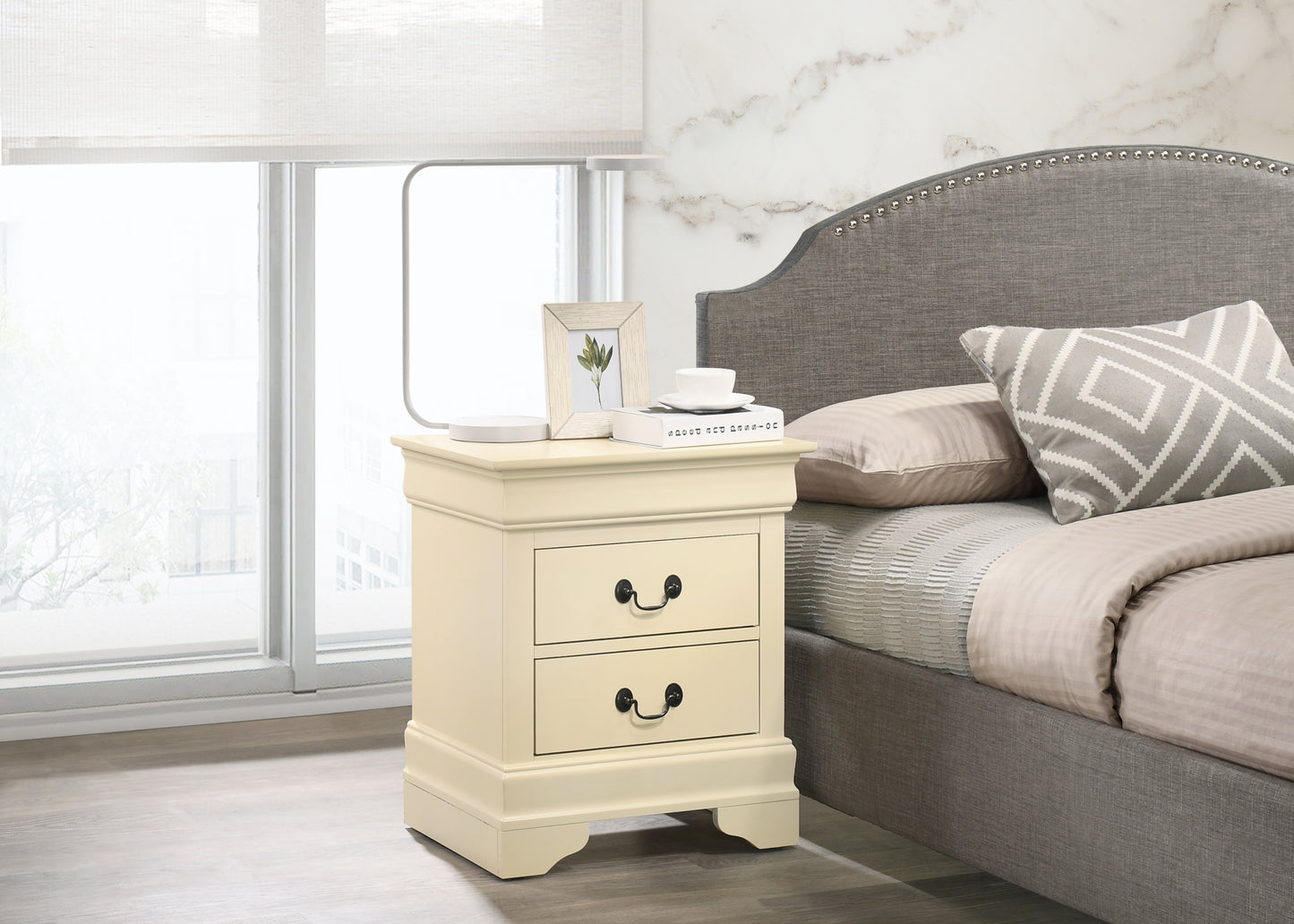 LouisPhillipe G02175-N Nightstand , Beige