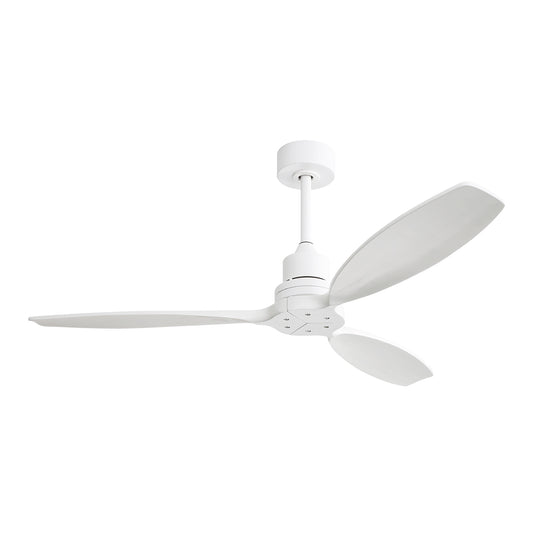 52 Modern Wood Blade Low Profile Ceiling Fan with Remote Control - Ideal for Patio Living Room