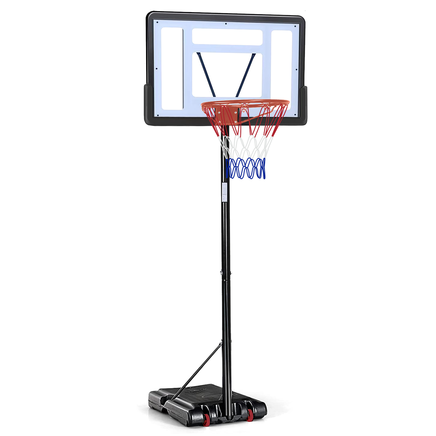 Basketball Hoop Outdoor, 5.2 Ft to 6.8Ft Adjustable Basketball Goal with 32" Backboard & 16" Basket, All Weather Portable Basketball Stand Wheels, for Kids Youth Adult, Indoor Gym, Driveway