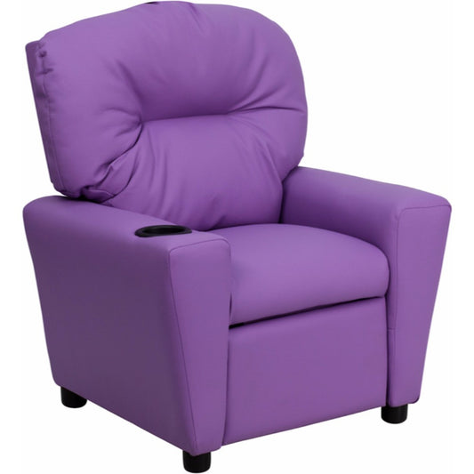 Lavender Kids Recliner with Cup Holder