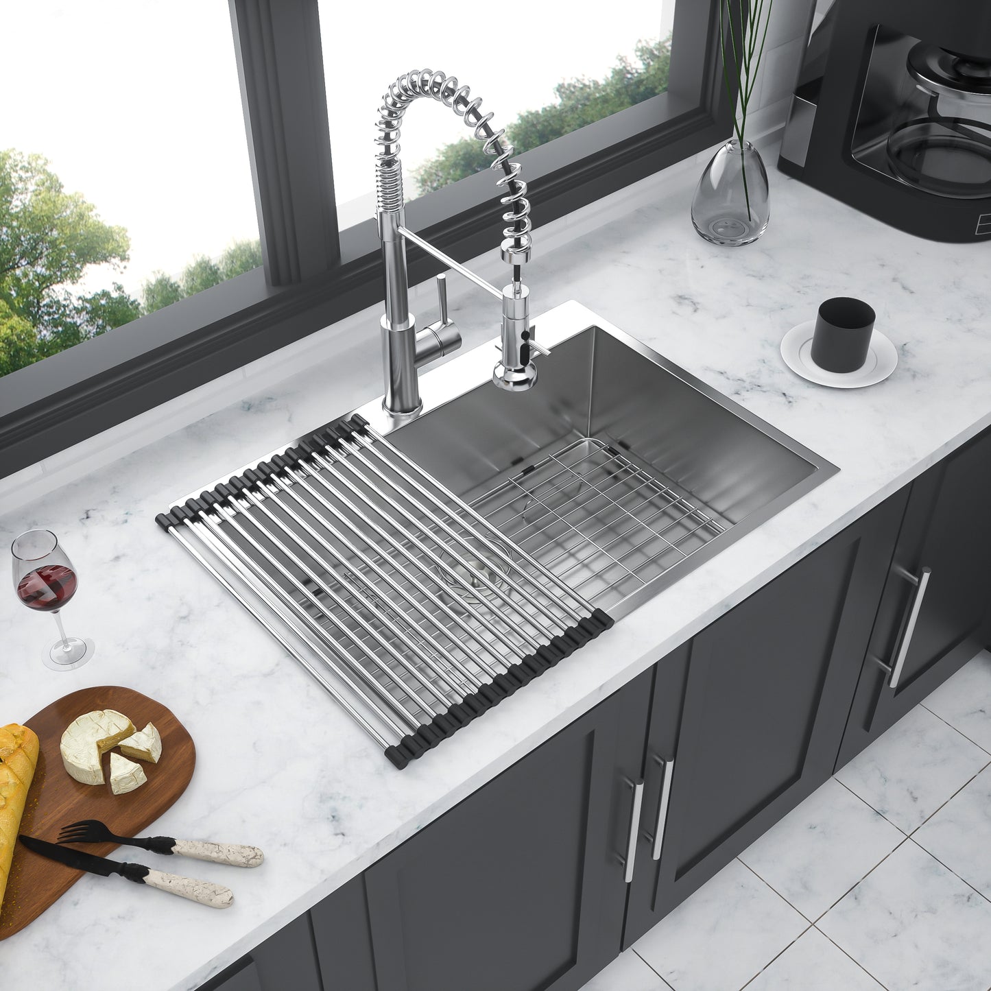 28 Inch Topmount Single Bowl Stainless Steel Kitchen Sink