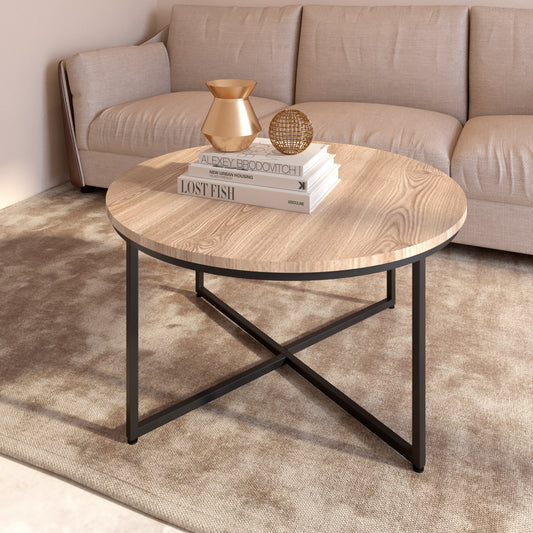 Contemporary Round Metal Coffee Table