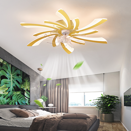 31-Inch Smart Ceiling Fan with Dimmable LED Lights and Remote Control