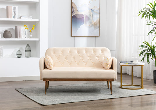 Velvet  Sofa , Accent sofa .loveseat sofa with metal feet