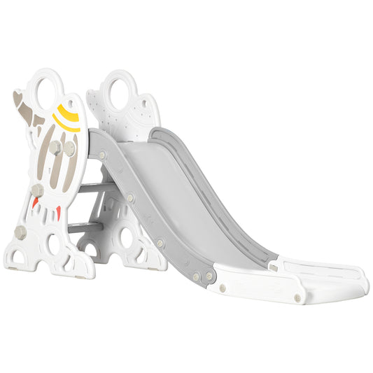 Rocket Ship Kids Indoor Slide for Toddlers 18-36 Months, Safe and Stable Gray Toy