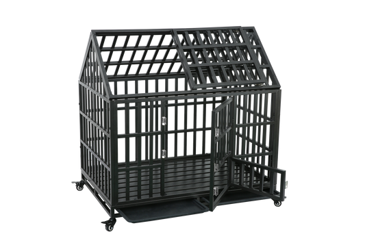 Heavy Duty Dog Cage  pet Crate with Roof