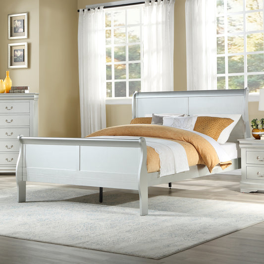 Louis Philippe Queen Bed in Platinum 26730Q