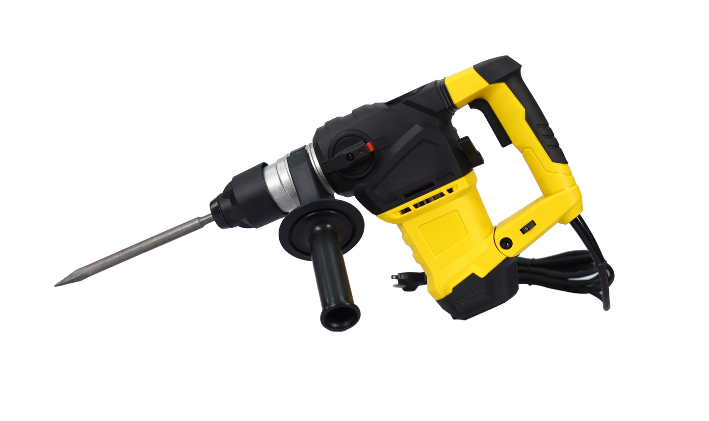 Professioinal Quality 1-1/4 SDS-Plus Heavy Duty Rotary Hammer Drill 13 Amp - Vibration Control, 3 Functions