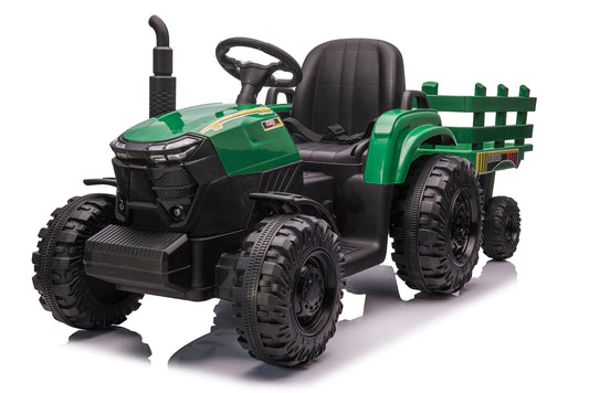 Electric 24V Tractor with Key Start, High and Low Speed, USB, MP3, and Realistic Sound