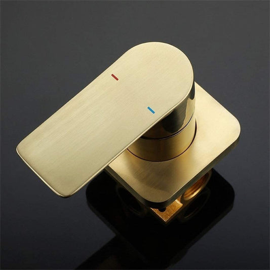 Gold Tone Waterfall Bathroom Sink Faucet