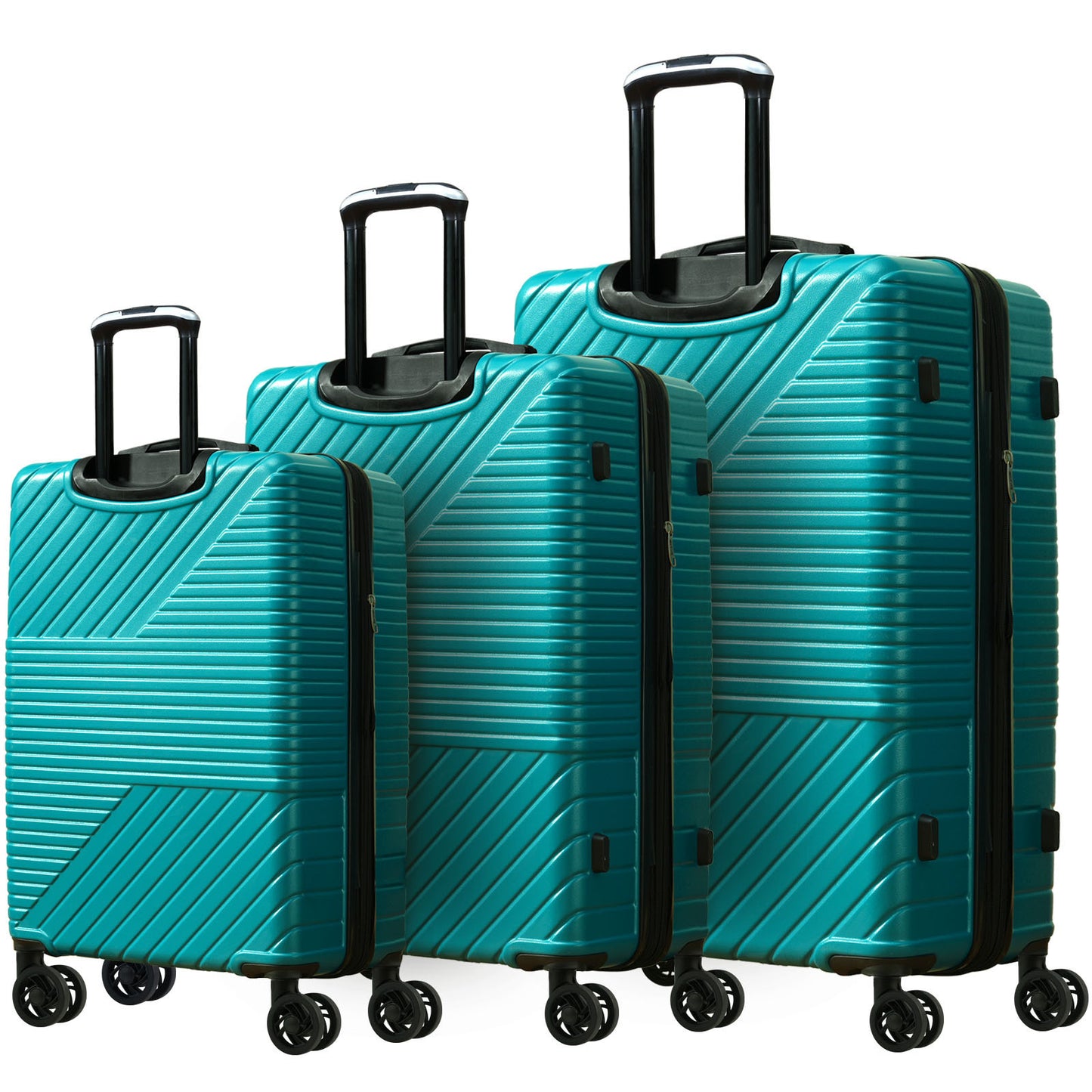 Hardshell Luggage Sets 3 Piece double spinner 8 wheels Suitcase with TSA Lock Lightweight 20''24''28''