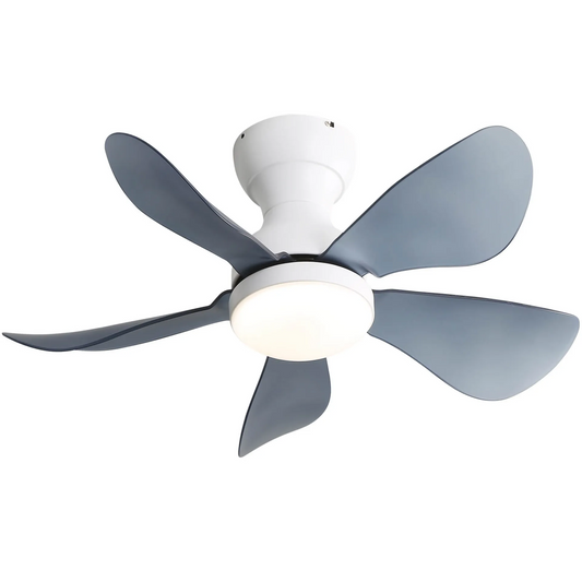 Compact 29-Inch Ceiling Fan with Reversible Blades and Dimmable LED Light