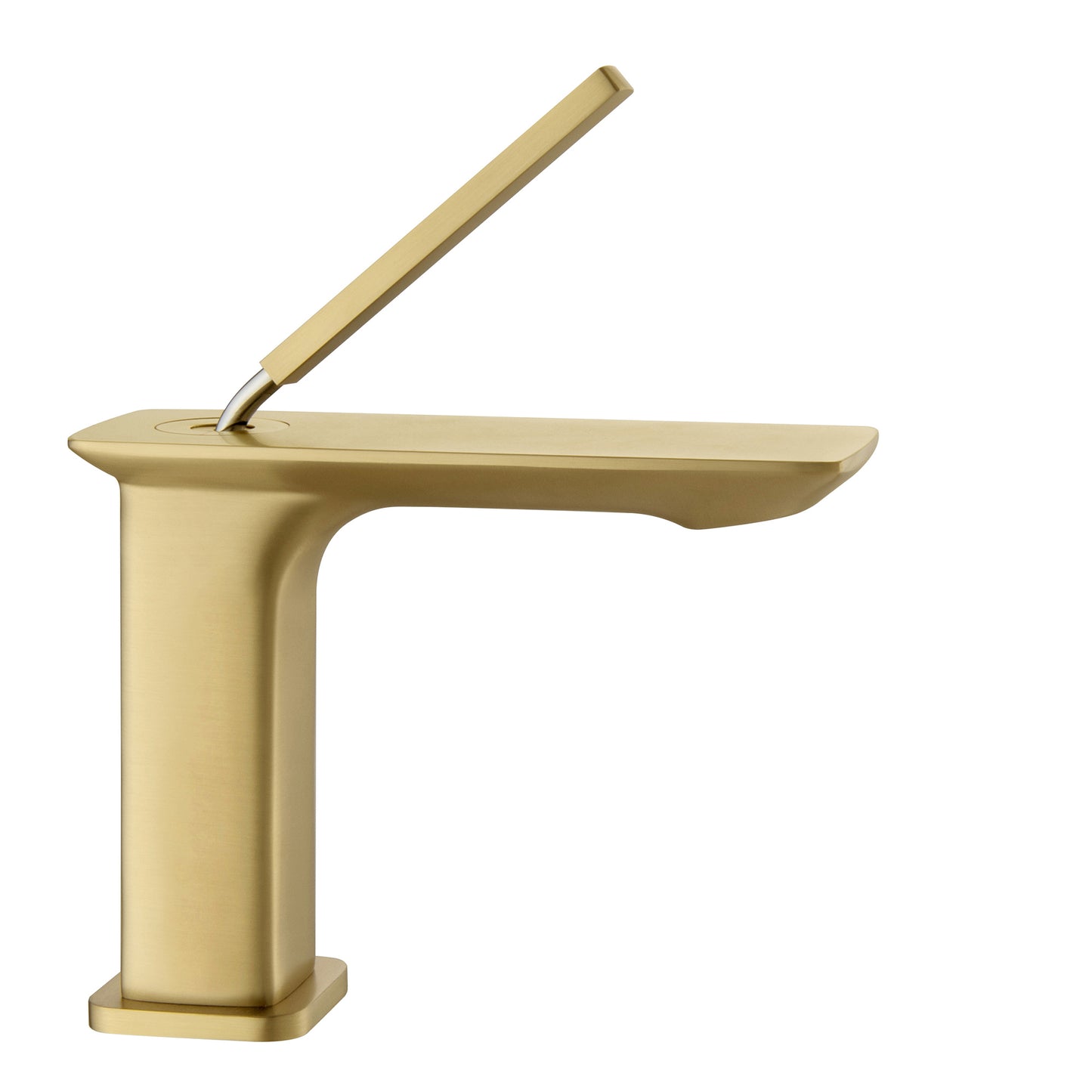 Modern Brushed Gold Bathroom Sink Faucet with Single-Handle