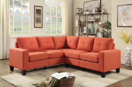 Newbury G473B-SC Sectional in Orange Palette