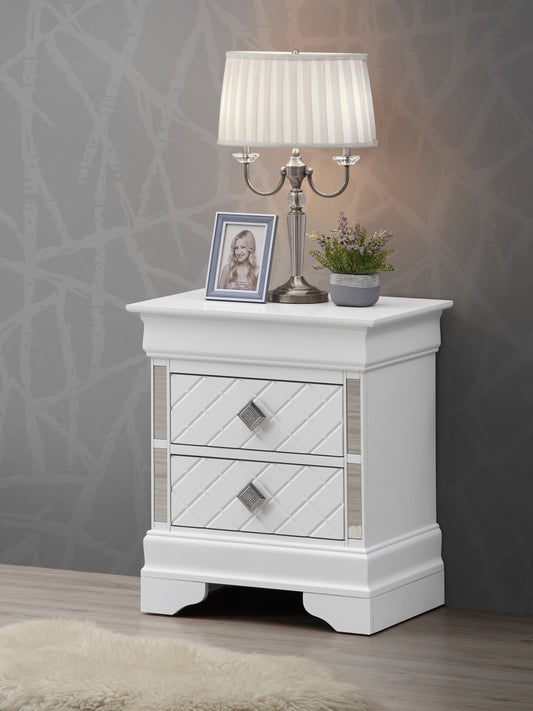 Verona G6790-N Nightstand , Silver Champagne