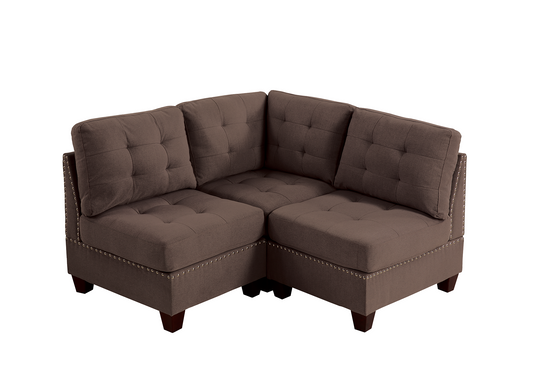 Black Coffee 3-Piece Modular Seating Set