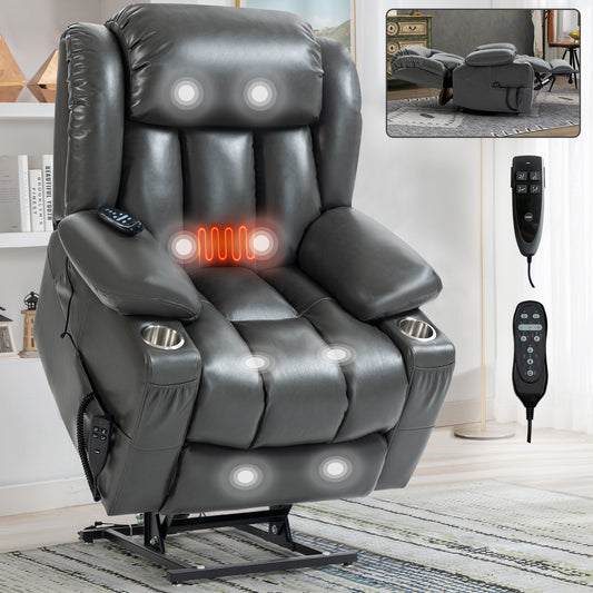 Luxurious Power Lift Recliner Chair with Massage and Heating Functions