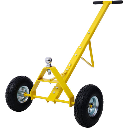 Trailer Dolly with Pneumatic Tires - 600 Lb. Maximum Capacity,Yellow color