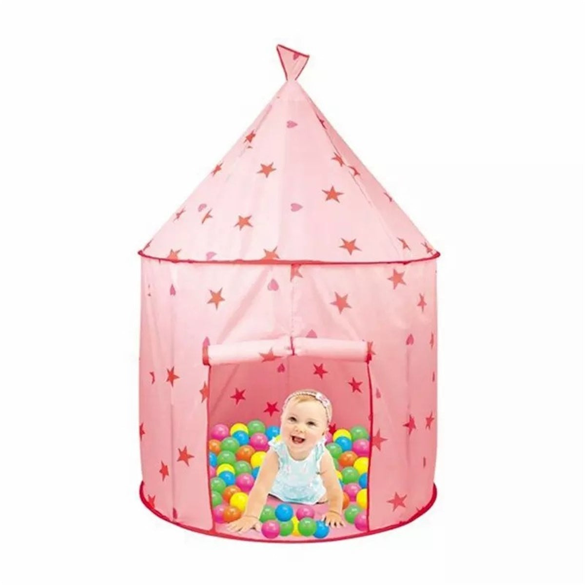 Princess Castle Play Tent for Kids, Indoor and Outdoor Foldable Playhouse Toy - Pink