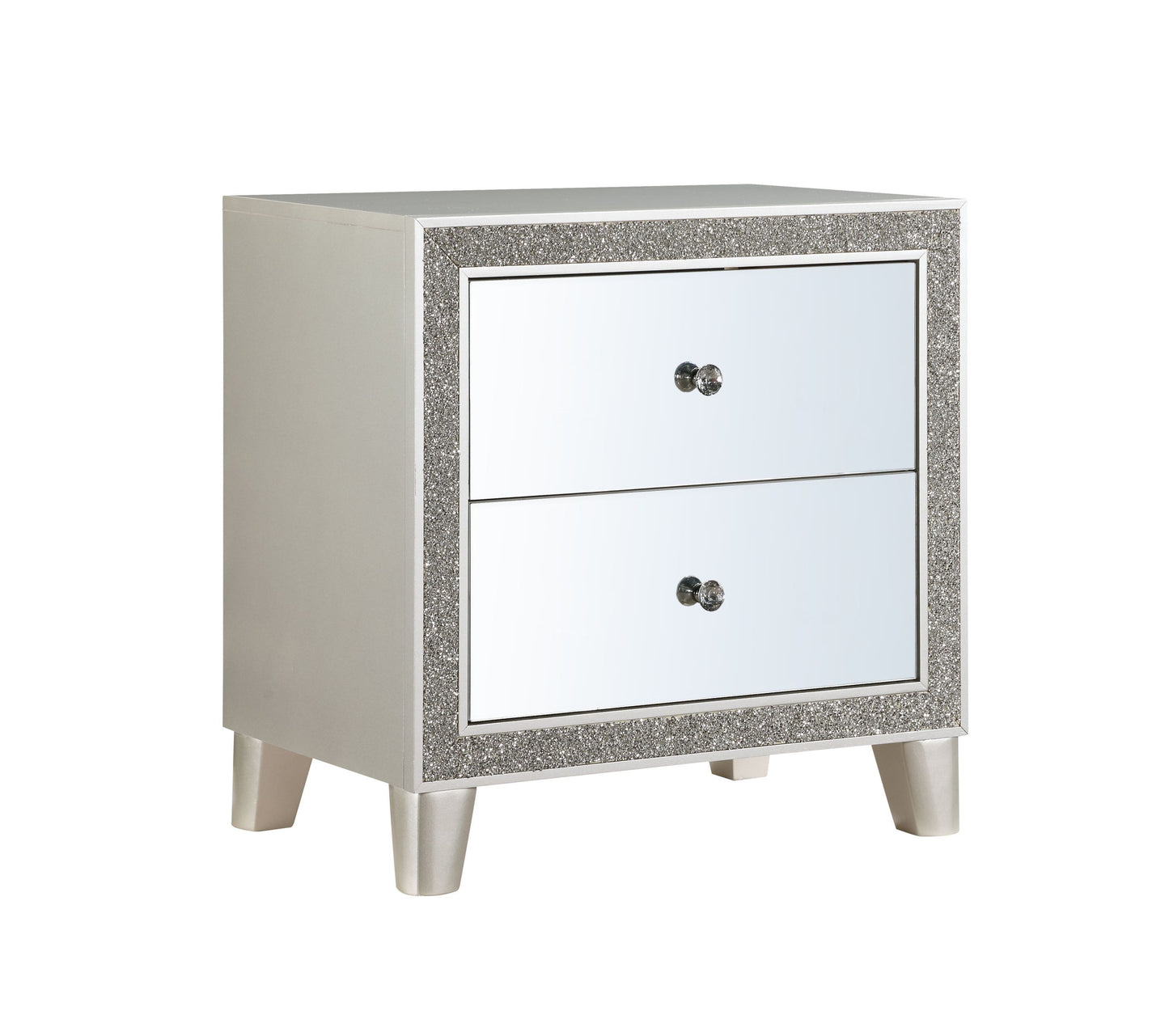 Sliverfluff Nightstand, Mirrored & Champagne Finish BD00243