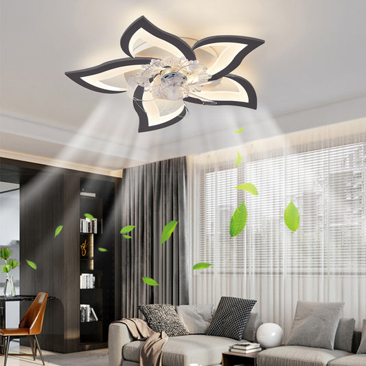 27In Modern Ceiling Fan with Dimmable LED Lights and Remote Control