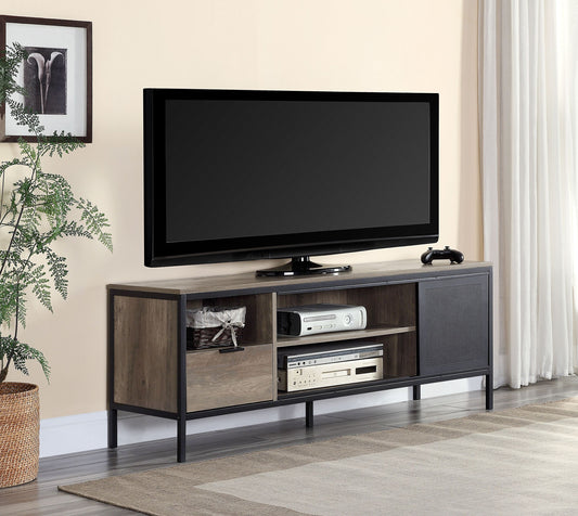 Rustic Oak & Black Nantan TV Stand,  LV00404