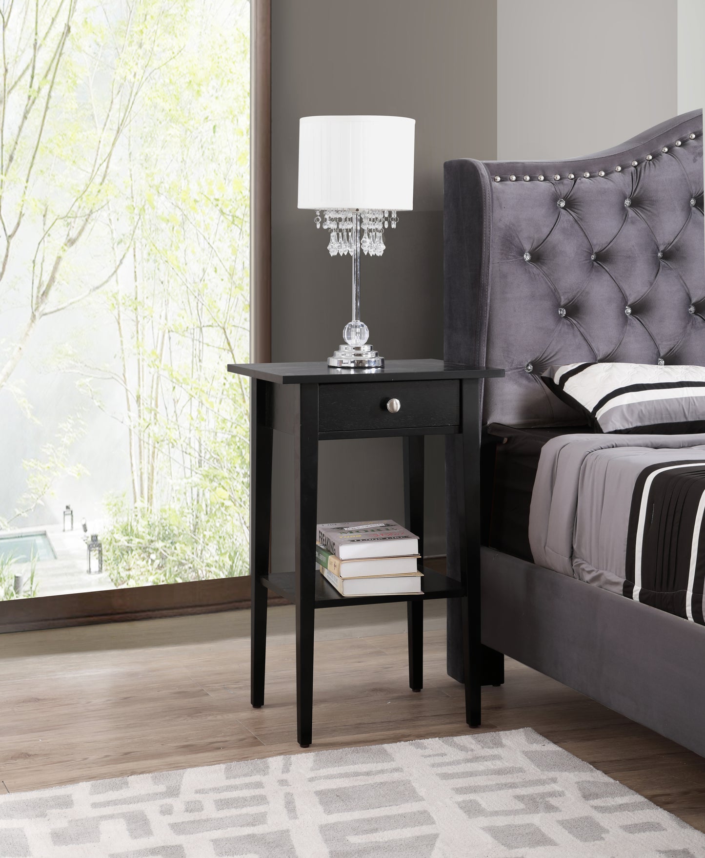 Dalton G037-N Nightstand , Black