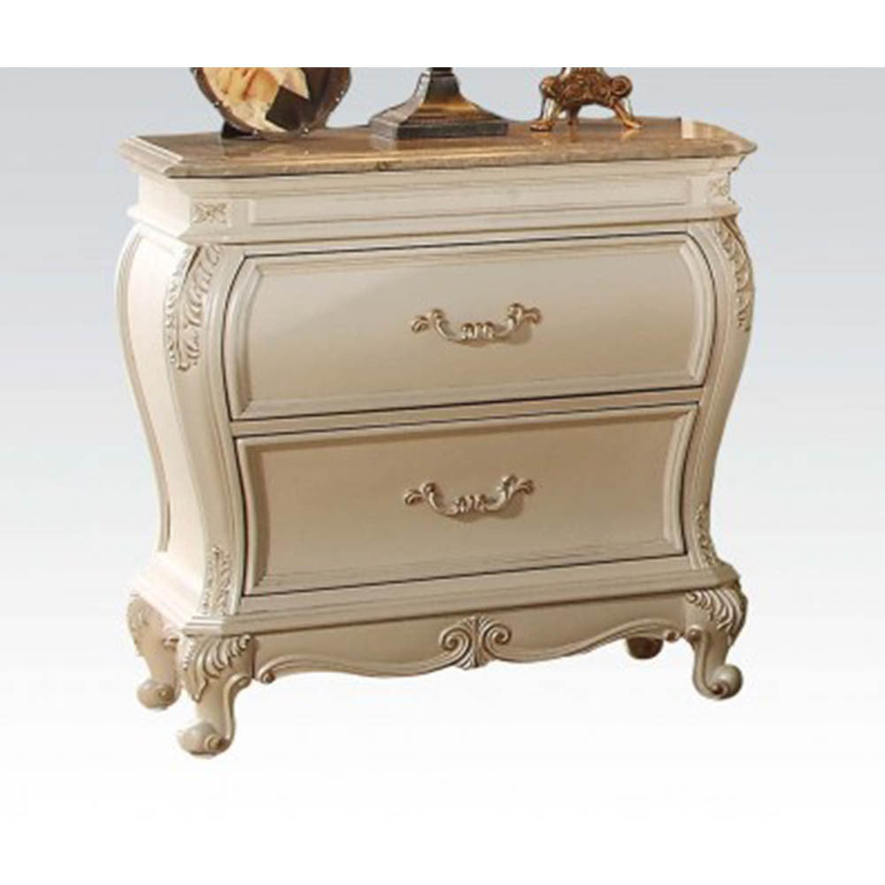 Chantelle Nightstand in Pearl White 23543