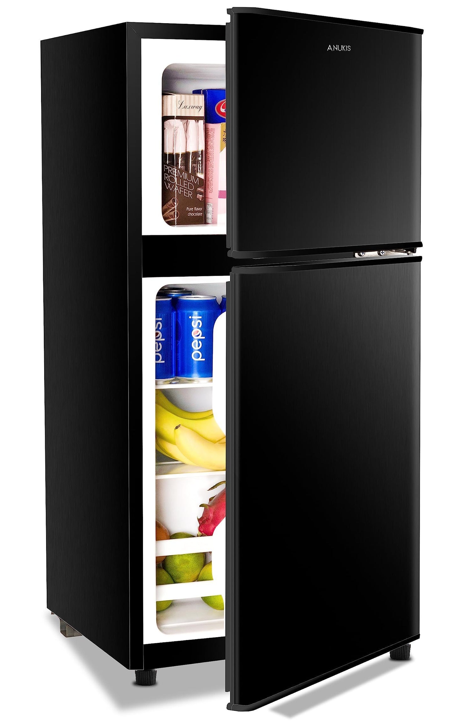 3.5 Cu.Ft Compact Refrigerator Mini Fridge with Freezer, Two-Door Design, Adjustable Thermostat, Removable Shelves