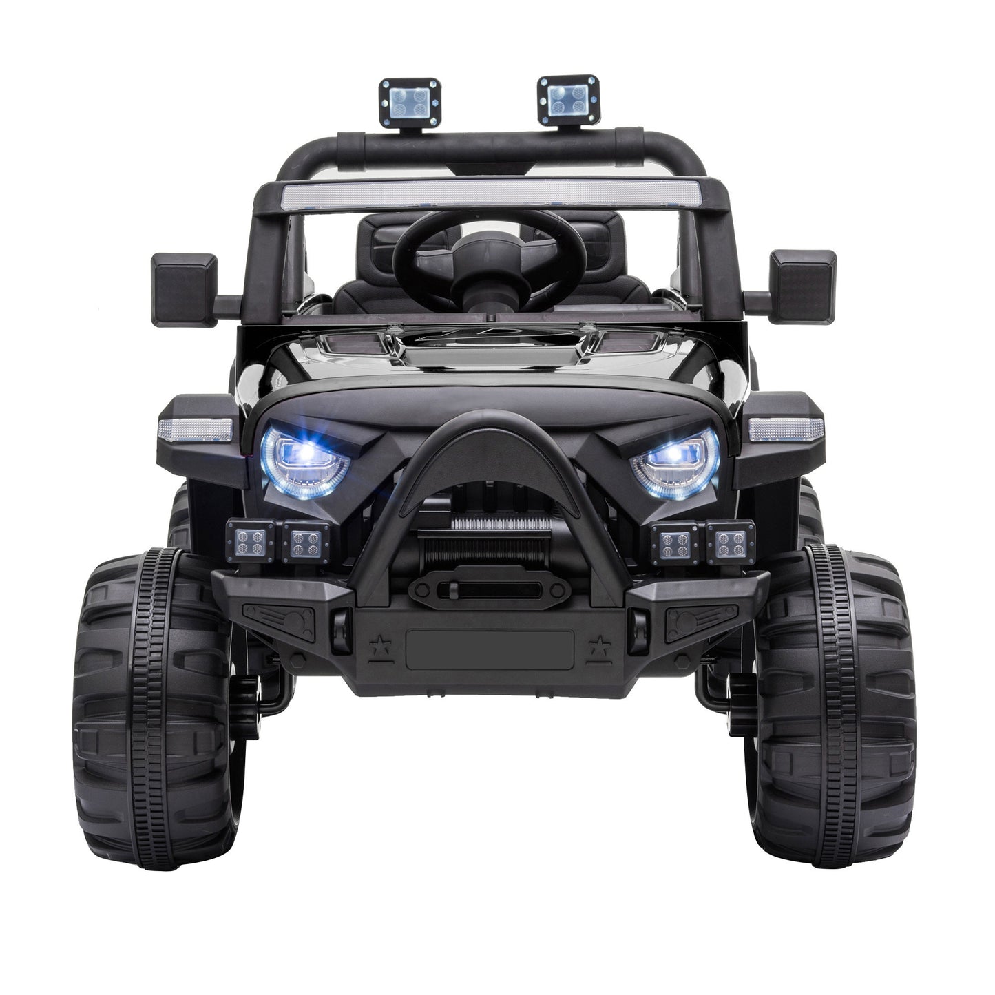 Children's 12V Electric Off-Road Vehicle with Remote Control, Lights, and Music, Black